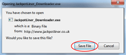 jackpot liner download instructions save file