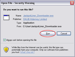 jackpot liner download instructions run file