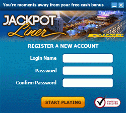 jackpot liner registration screenshot