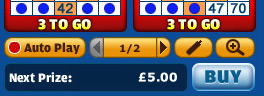 jackpot liner 75 ball bingo game options