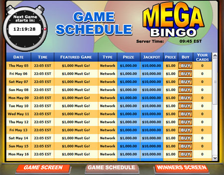 jackpot liner mega bingo online bingo game