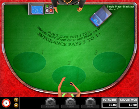 jackpot liner single player blackjack online casino game