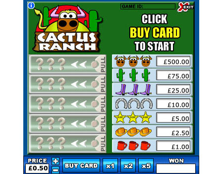 jackpot liner cactus ranch online instant win game