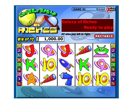 jackpot liner galaxy of riches 5 reel online slots game