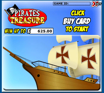 jackpot liner pirates treasure scratch cards online instant win game