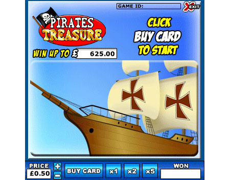 jackpot liner pirates treasure online instant win game