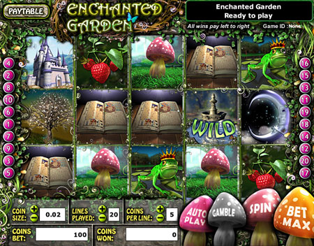 jackpot liner enchanted garden 5 reel online slots game